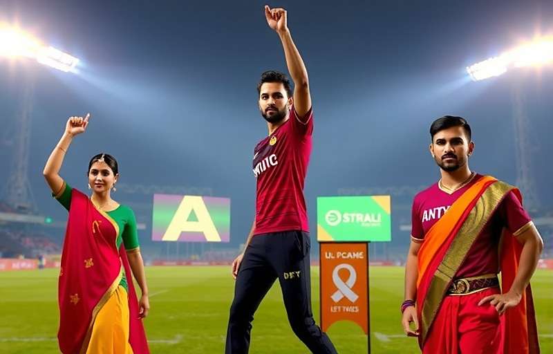 Goa Young Striking Sensations Diwali event screenshot showing illuminated stadium and players in traditional Diwali attire